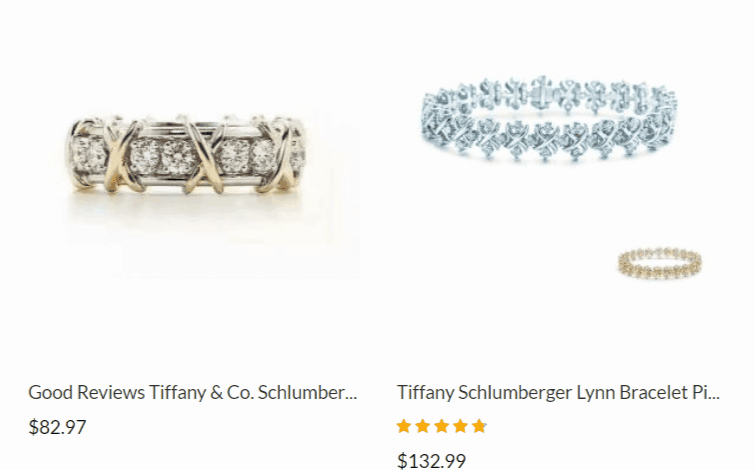 Schlumber replica tiffany jewels price